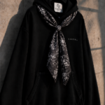 Cartel Scarf Hoodie - BLACK