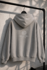 ⁦Cartel Scarf Hoodie - GREY⁩ – תמונה ⁦2⁩